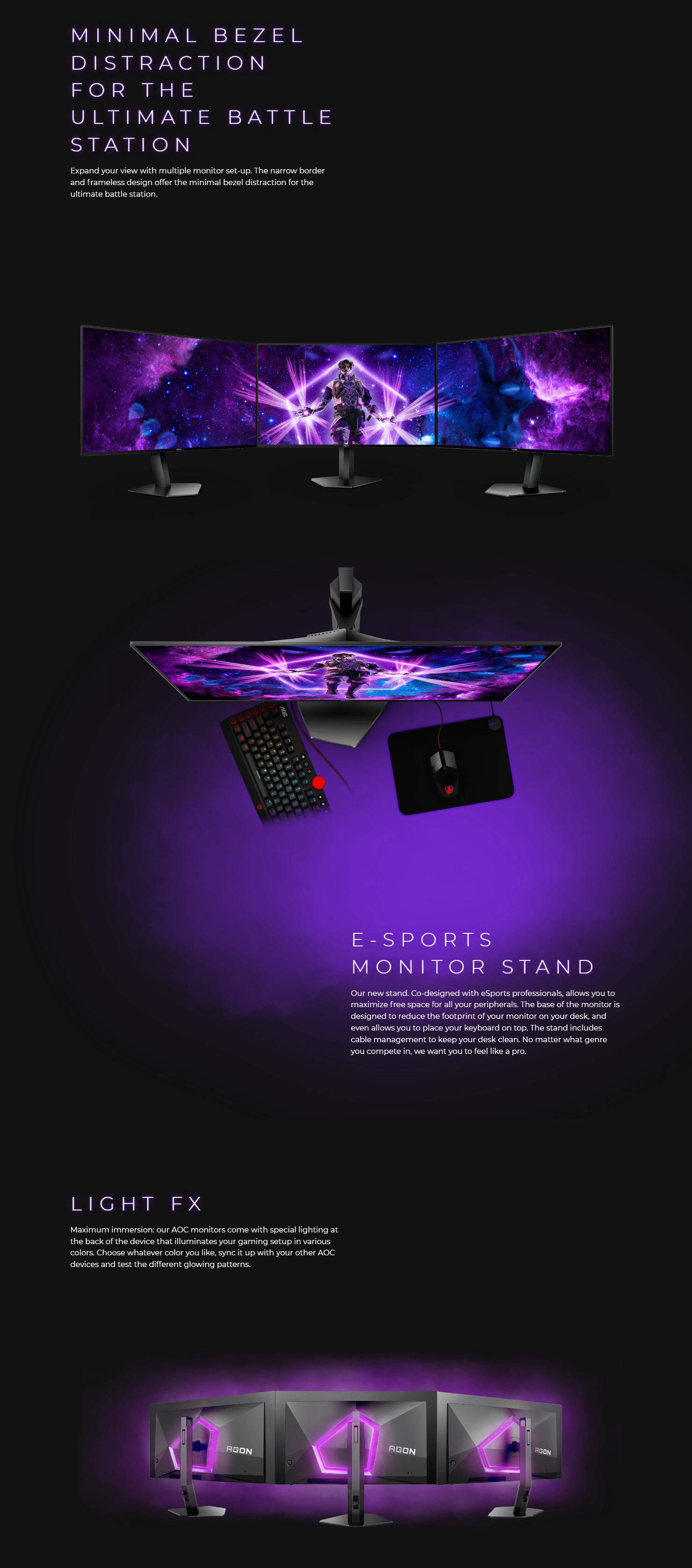A large marketing image providing additional information about the product AOC AGON PRO AG276QZD - 26.5" 1440p 240Hz OLED Monitor - Additional alt info not provided